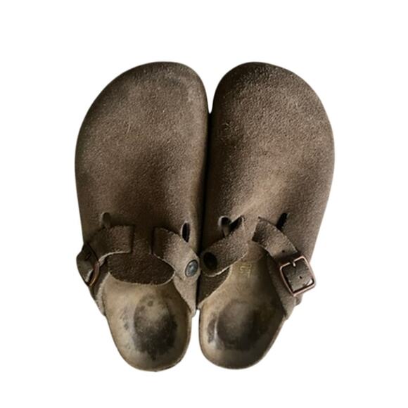 Vintage Birkenstock Boston Clog Suede sz 37 or 6.5 classic sandals closed toe - Picture 1 of 8